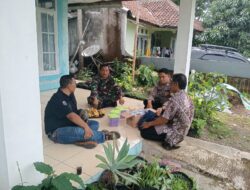 Sinergitas TNI – Polri, Dalam Kegiatan Sambang ke warga Desa Banyuasih Kec. Tanjungkerta