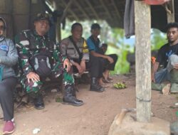 Sinergitas TNI – Polri, Dalam Kegiatan Sambang ke warga Desa Sukamantri Kec. Tanjungkerta