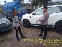 KAPOLSEK SUKASARI BESERTA ANGGOTA UNIT SAMAPTA MEMBERIKAN HIMBAUAN KAMTIBMAS SEBAGAI LANGKAH PREVENTIF DEMI TERCIPTANYA SITUASI KAMTIBMAS YANG KONDUSIF