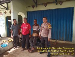 Bripka Ade Mulyana melaksanakan sambang/silatrahmi Kamtibmas dan dumas keliling dalam rangka BEYOND TRUST PRESISI