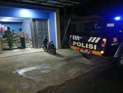 Patroli malam gabungan, TNI-POLRI dalam rangka wujudkan situasi yang aman dan kondusif di wilayah hukum Polsek Tanjungkerta