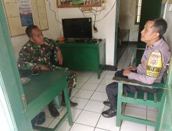 Sinergitas TNI – Polri,Polsek Tanjungkerta Polres Sumedang Polda Jabar,sambangi Koramil Tanjungkerta jalin silaturahmi