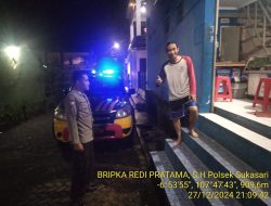 Anggota Polsek Sukasari Rutin Laksanakan Patroli KRYD Blue Light / Malam hari di Wilayah Kecamatan Sukasari Kabupaten Sumedang