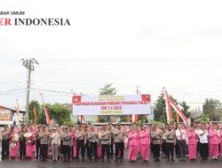 Kapolres Blora Pimpin Upacara Laporan Kenaikan Pangkat Anggota TMT 1 Januari 2025
