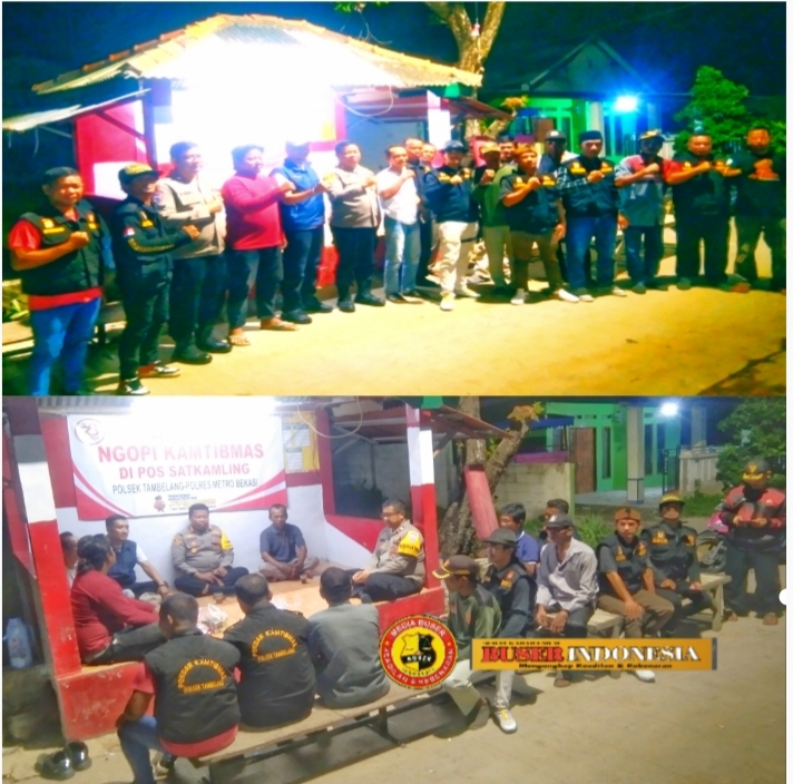 Nopi Kamtibmas Polsek Tembelang Polres Metro Bekasi di Pos Kamling Kp. Kedung Elor Desa Sukaringin Kec. Sukawangi