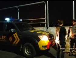 Anggota Polsek Sukasari Laksanakan Patroli KRYD Blue Light / Malam hari di Wilayah Kecamatan Sukasari Kabupaten Sumedang