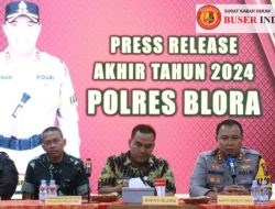 Polres Blora Gelar Press Release Akhir Tahun 2024 dan Pemusnahan Barang Bukti