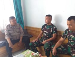 Sinergitas TNI – Polri,Polsek Tanjungkerta Polres Sumedang Polda Jabar,sambangi Koramil Tanjungkerta jalin silaturahmi