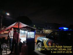Anggota Polsek Sukasari Rutin Laksanakan Patroli KRYD Blue Light / Malam hari di Wilayah Kecamatan Sukasari Kabupaten Sumedang