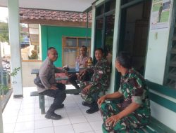 Sinergitas TNI – Polri,Polsek Tanjungkerta Polres Sumedang Polda Jabar,sambangi Koramil Tanjungkerta jalin silaturahmi
