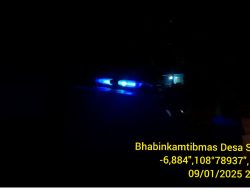 Anggota Polsek Sukasari Rutin Laksanakan Patroli KRYD Blue Light / Malam hari di Wilayah Kecamatan Sukasari Kabupaten Sumedang
