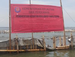 Proyek Reklamasi  yang Terletak di Kawasan Pusat Pelelangan Ikan (PPI) Paljaya Kec. Tarumajaya Akhirnya di Segel KKP RI