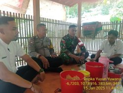 Sinergitas TNI-POLRI Bhabinkamtibmas dan Babinsa Desa Kamal Lakukan Silaturahmi Kamtibmas