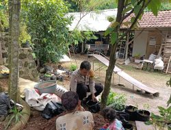 Bhabinkamtibmas Polsek Tanjungkerta Ajak Masyarakat Tanam Ketahanan Pangan