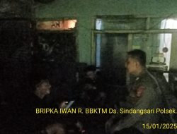 Anggota Polsek Sukasari Rutin Laksanakan Patroli KRYD Blue Light / Malam hari di Wilayah Kecamatan Sukasari Kabupaten Sumedang