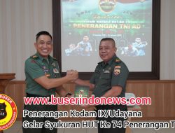 Pendam IX/Udayana Gelar Syukuran HUT Ke 74 Penerangan TNI AD
