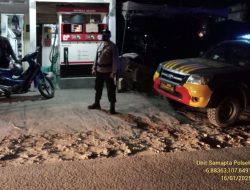 Anggota Polsek Sukasari Laksanakan Patroli KRYD Blue Light / Malam hari di Wilayah Kecamatan Sukasari Kabupaten Sumedang