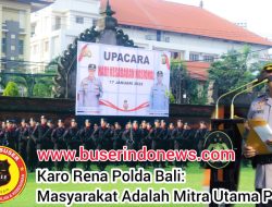 Jadi Inspektur Upacara, Karo Rena Polda Bali: Masyarakat Adalah Mitra Utama Polri