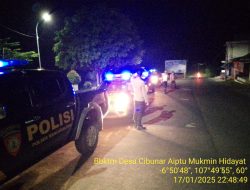 Anggota Polsek Sukasari Rutin Laksanakan Patroli KRYD Blue Light / Malam hari di Wilayah Kecamatan Rancakalong Kabupaten Sumedang