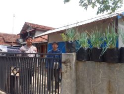 Bhabinkamtibmas Polsek Sukasari melaksanakan silaturahmi ke masyarakat untuk Pemanfaatan Pekarangan untuk Peternakan dan Pertanian Terbatas