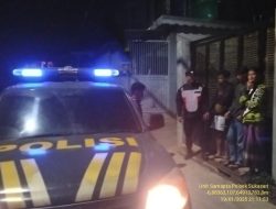 Anggota Polsek Sukasari Laksanakan Patroli KRYD Blue Light / Malam hari di Wilayah Kecamatan Sukasari Kabupaten Sumedang