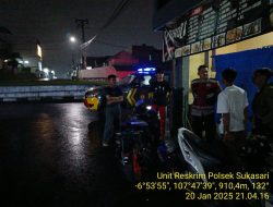 Anggota Polsek Sukasari Rutin Laksanakan Patroli KRYD Blue Light / Malam hari di Wilayah Kecamatan Sukasari Kabupaten Sumedang