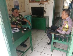 Sinergitas TNI – Polri,Polsek Tanjungkerta Polres Sumedang Polda Jabar,sambangi Koramil Tanjungkerta jalin silaturahmi