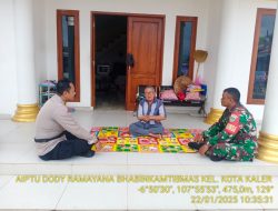 Aiptu Dody Laksanakan Door To Door System Dalam Rangka Pelaksanaan Beyond Trust Presisi Diwilayah Binaan Kelurahan Kota Kaler