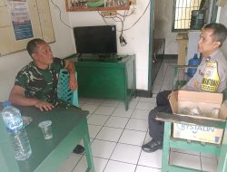 inergitas TNI – Polri,Polsek Tanjungkerta Polres Sumedang Polda Jabar,sambangi Koramil Tanjungkerta jalin silaturahmi