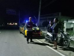 Meminimalisir Terjadinya tindak Kriminalitas pada Malam hari, Polsek Tomo laksanakan Patroli “Blue Light”