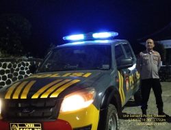 Anggota Polsek Sukasari Laksanakan Patroli KRYD Blue Light / Malam hari di Wilayah Kecamatan Sukasari Kabupaten Sumedang