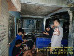 Anggota Polsek Sukasari Rutin Laksanakan Patroli KRYD Blue Light / Malam hari di Wilayah Kecamatan Sukasari Kabupaten Sumedang