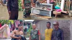 Babinsa Koramil 04 Babelan Kodim 0509 Kab.Bekasi Kunjungi Warga Terdampak Banjir