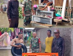 Babinsa Koramil 04 Babelan Kodim 0509 Kab.Bekasi Kunjungi Warga Terdampak Banjir