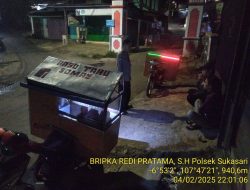 Anggota Polsek Sukasari Rutin Laksanakan Patroli KRYD Blue Light / Malam hari di Wilayah Kecamatan Sukasari Kabupaten Sumedang