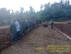 Bhabinkamtibmas dan Babinsa Desa Kamal Gelar Pengelolaan Tanah Padi Gogo untuk Swasembada Pangan 2025