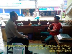Aiptu Dody Ramayana S.sos., M.M. Laksanakan Door To Door System Dalam Rangka Pelaksanaan Beyond Trust Presisi Diwilayah Binaan Kelurahan Kota Kaler