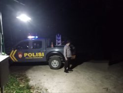 Anggota Polsek Sukasari Laksanakan Patroli KRYD Blue Light / Malam hari di Wilayah Kecamatan Sukasari Kabupaten Sumedang