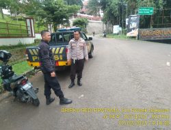 KAPOLSEK SUKASARI BESERTA ANGGOTA UNIT SAMAPTA MEMBERIKAN HIMBAUAN KAMTIBMAS SEBAGAI LANGKAH PREVENTIF DEMI TERCIPTANYA SITUASI KAMTIBMAS YANG KONDUSIF