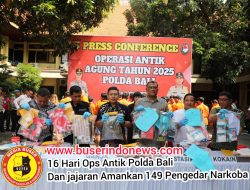 16 Hari Ops Antik Polda Bali dan Jajaran Amankan 149 Pengedar Narkoba