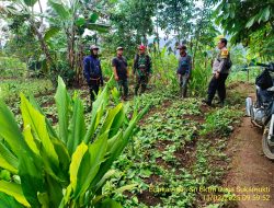Bripka Agus Sukmana Bersama Babinsa dan Aparatur Desa Sukamukti Laksanakan Pencarian Lahan untuk Tanaman Padi Gogo