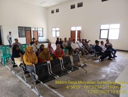 Bhabinkamtibmas Desa Mulyasari Monitoring Musyawarah Kordinasi Pembenahan TKD (Tanah Kas Desa)