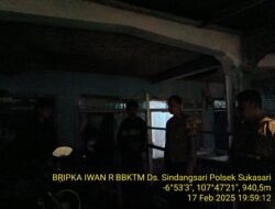 Anggota Polsek Sukasari Rutin Laksanakan Patroli KRYD Blue Light / Malam hari di Wilayah Kecamatan Sukasari Kabupaten Sumedang