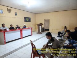 Aipda Dedy Laksanakan Monitoring Rapat Koordinasi Hasil Kerja Tim Pembenahan TKD (tanah kas desa) Milik Desa Mulyasari