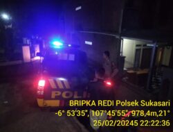 Anggota Polsek Sukasari Rutin Laksanakan Patroli KRYD Blue Light / Malam hari di Wilayah Kecamatan Sukasari Kabupaten Sumedang