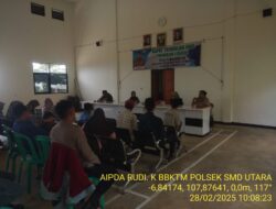 Aipda Rudi Kustiawan Laksanakan Monitoring Kegiatan rapat triwulan RDS T.A. 2025 Di Aula Desa Sirnamulya