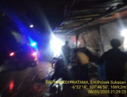 Anggota Polsek Sukasari Rutin Laksanakan Patroli KRYD Blue Light / Malam hari di Wilayah Kecamatan Sukasari Kabupaten Sumedang