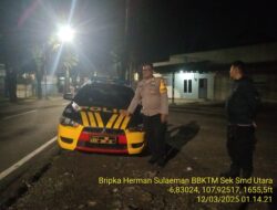 Dalam Rangka Antisipasi C3, Balap Liar dan Gangguan Kamtibmas Di Bulan Ramadhan Polsek Sumedang Utara Gelar KRYD