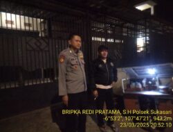 Anggota Polsek Sukasari Rutin Laksanakan Patroli KRYD Blue Light / Malam hari di Wilayah Kecamatan Sukasari Kabupaten Sumedang