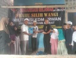 Ketua Ormas Relawan PSW KDM Abah Jana, Beri Santunan Kepada 100 Anak Yatim Piatu Dan Janda di Desa Cibogohilir